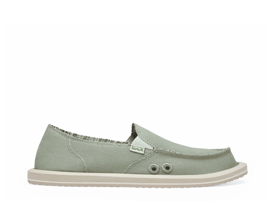 sanuk_donna_hemp_olive_grey.jpg Sanuk Donna Hemp Olive Grey - Image 1