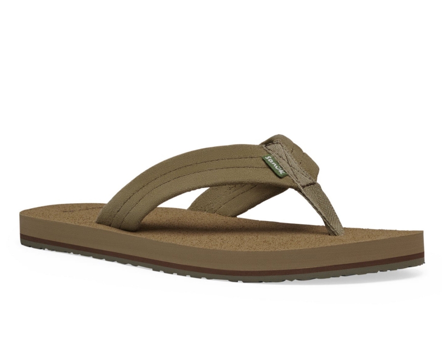 sanuk_m_beer_cozy_stacker_suede_tan.jpg Sanuk M Beer Cozy Stacker Suede Tan - Image 1