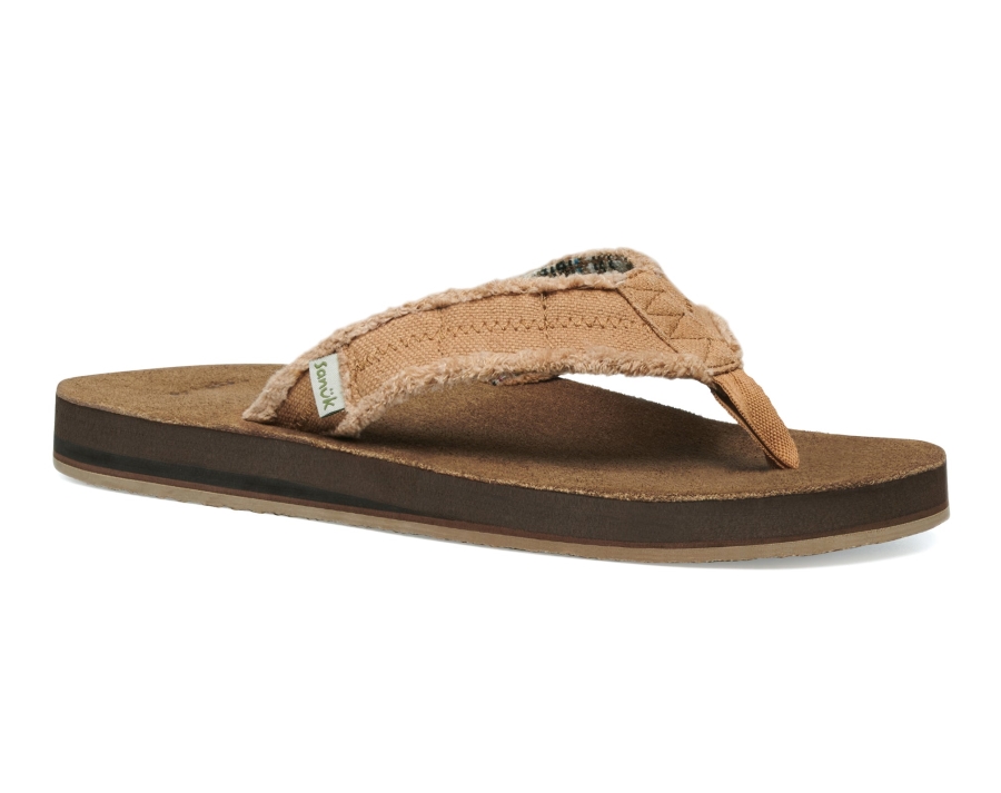 sanuk_m_fraid_not_st_khaki.jpg Sanuk M Fraid Not St Khaki - Image 1