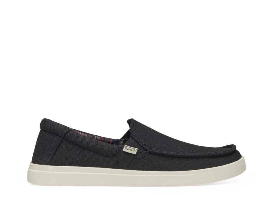 sanuk_sideline_2_hemp_black.jpg Sanuk Sideline 2 Hemp Black - Image 1