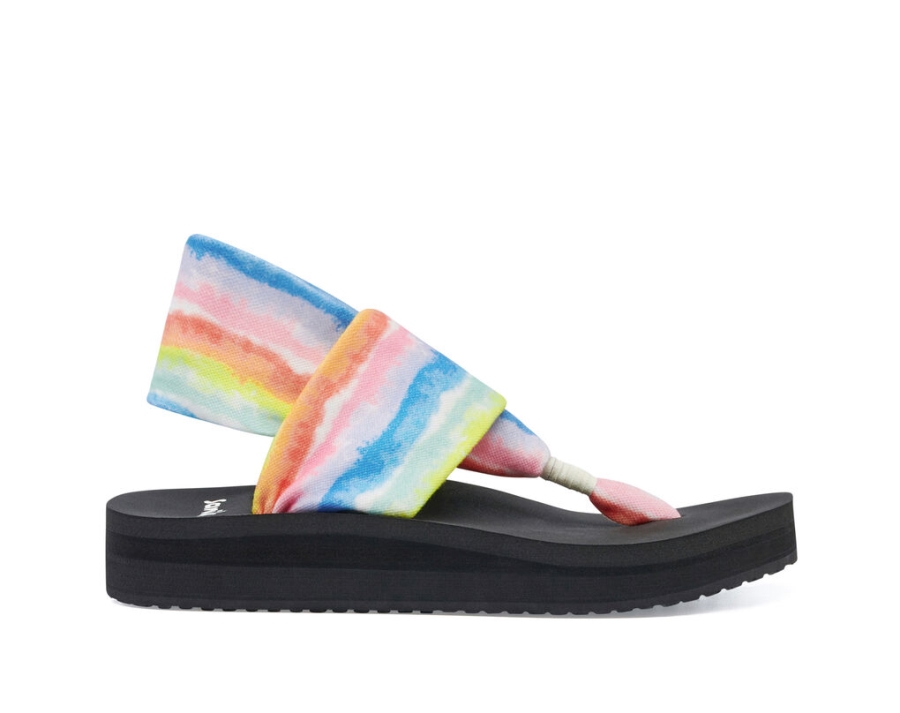 sanuk_sling_st_midform_tie_dye_rainbow.jpg Sanuk Sling St Midform Tie Dye Rainbow - Image 1