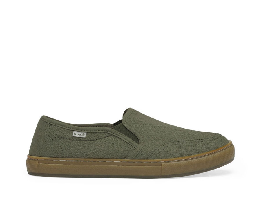 sanuk_tideline_hemp_washed_dark_olive.jpg Sanuk Tideline Hemp Washed Dark Olive - Image 1