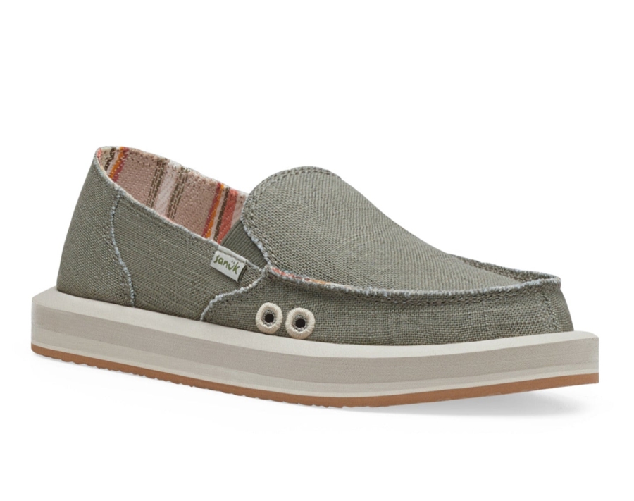 sanuk_w_donna_st_hemp_smokey_olive.jpg Sanuk W Donna St Hemp Smokey Olive - Image 1