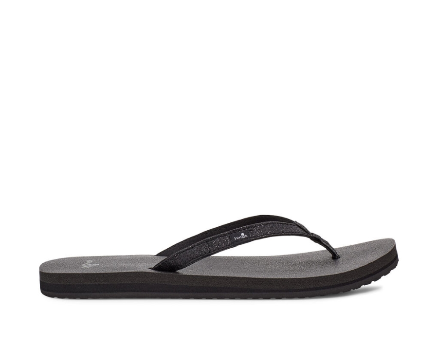 sanuk_yoga_joy_sparkle_black_sparkle.jpg Sanuk Yoga Joy Sparkle Black Sparkle - Image 1